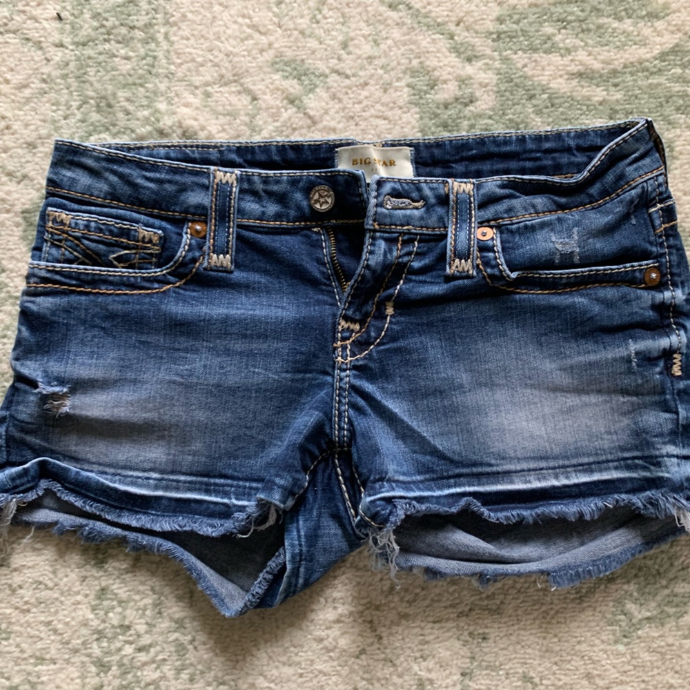 Women’s Big Star Distressed Low Rise Jean Shorts